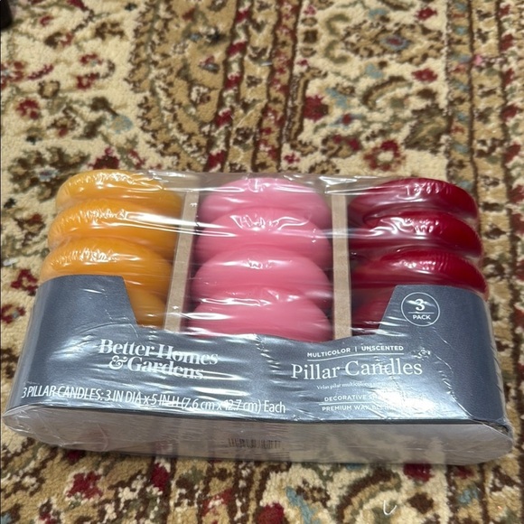 Better Homes And Gardens Vibrant Pillar Candle Set - Picture 2 of 7